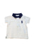 A White Short Sleeve Polos from Ralph Lauren in size 3-6M for boy. (Front View)