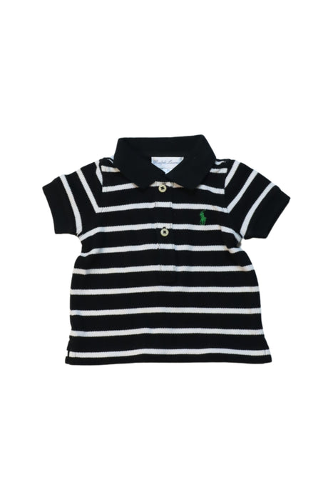 A Black Short Sleeve Polos from Ralph Lauren in size 3-6M for boy. (Front View)