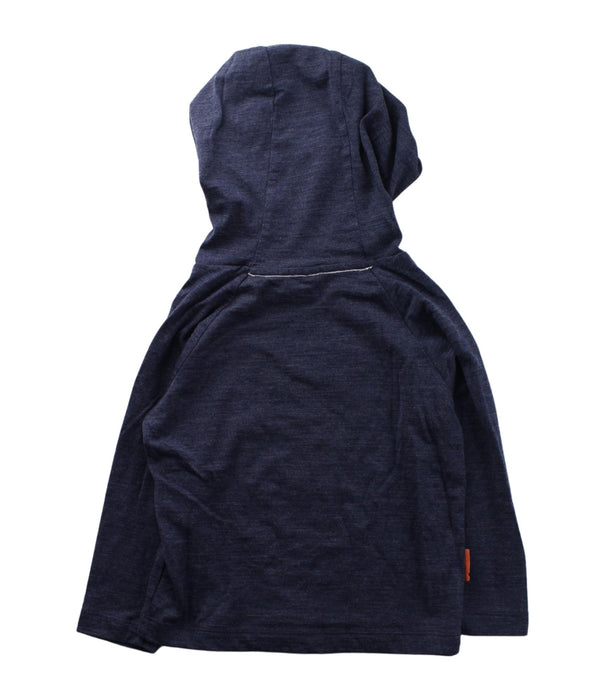 A Blue Hooded Sweatshirts from Icebreaker in size 2T for boy. (Back View)