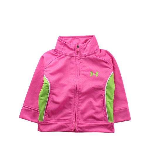 A Pink Lightweight Jackets from Under Armour in size 3-6M for girl. (Front View)