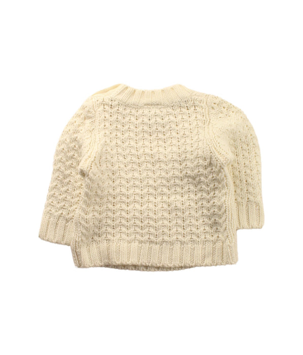 A White Knit Sweaters from Petit Bateau in size 3-6M for girl. (Back View)