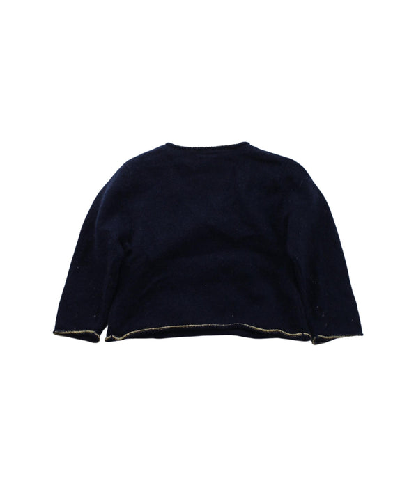 A Blue Knit Sweaters from Petit Bateau in size 3-6M for girl. (Back View)