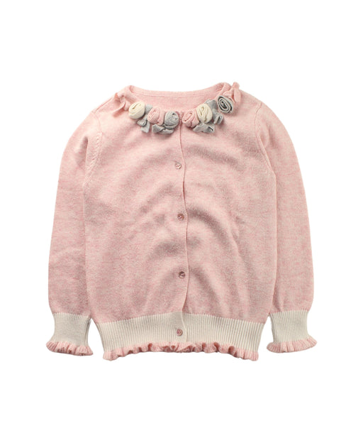 A Pink Cardigans from Chickeeduck in size 5T for girl. (Front View)