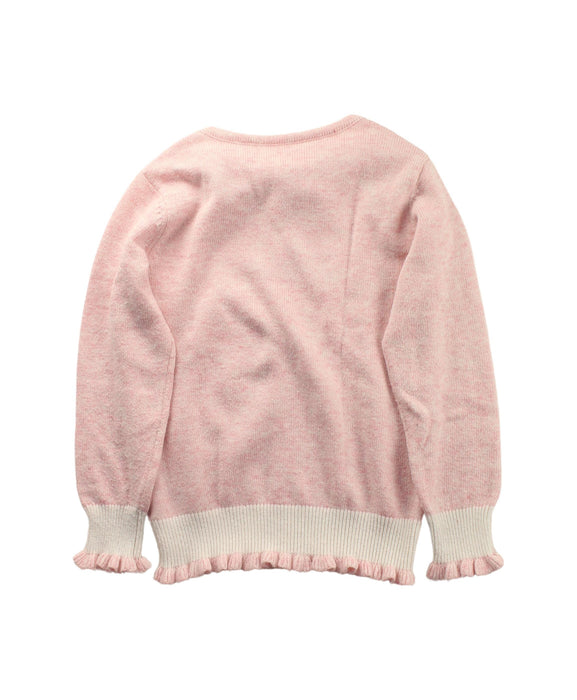 A Pink Cardigans from Chickeeduck in size 5T for girl. (Back View)