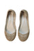 A Gold Flats from Mini Melissa Campana in size 7Y for girl. (Back View)