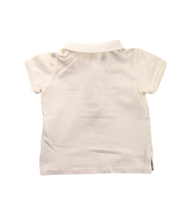 A White Short Sleeve Polos from Burberry in size 6-12M for boy. (Back View)