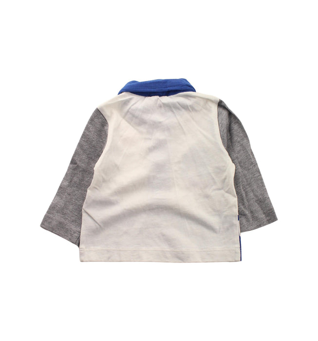 A White Long Sleeve Polos from Chicco in size 0-3M for boy. (Back View)