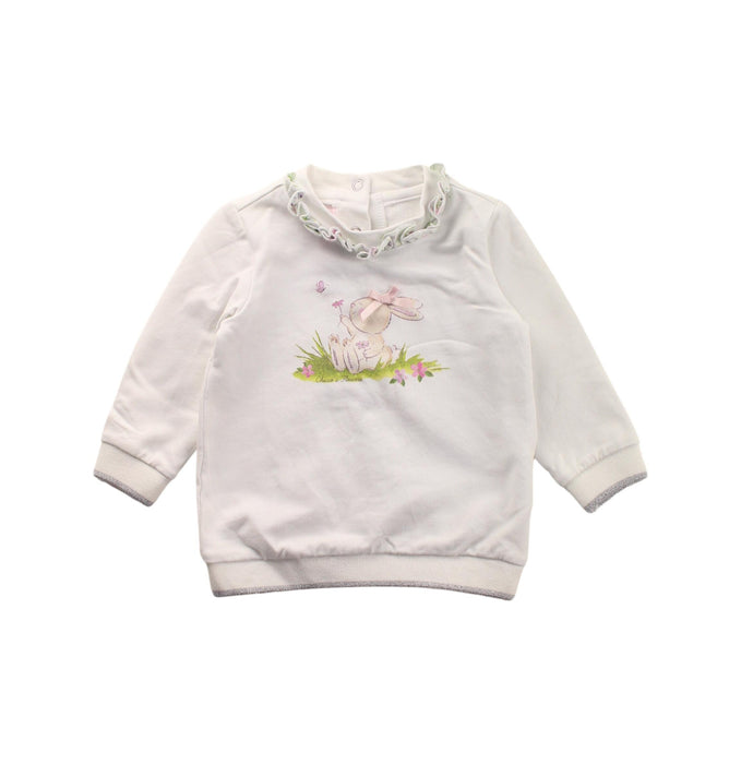 A White Crewneck Sweatshirts from Chicco in size 0-3M for girl. (Front View)