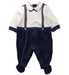 A Blue Onesies from Chicco in size 0-3M for boy. (Front View)