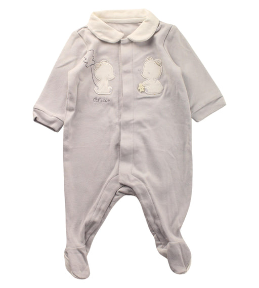 A Beige Onesies from Chicco in size 0-3M for girl. (Front View)