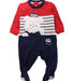 A Blue Onesies from Chicco in size 0-3M for boy. (Front View)