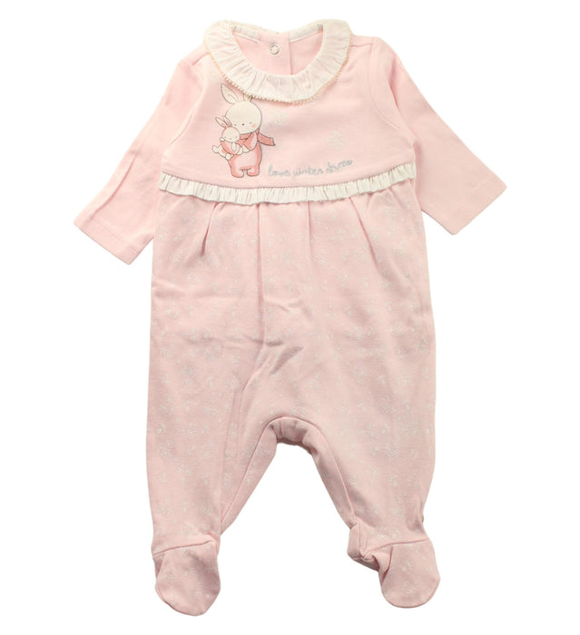 A Pink Onesies from Chicco in size 0-3M for girl. (Front View)