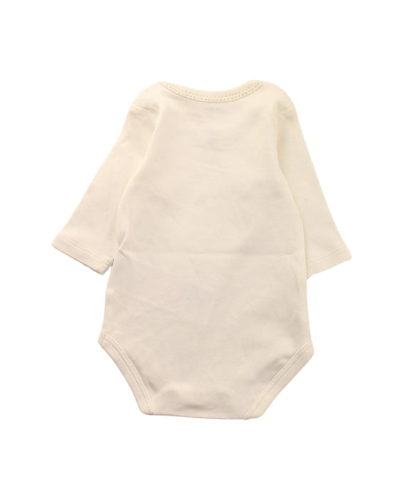 A White Long Sleeve Bodysuits from Chicco in size 0-3M for girl. (Back View)