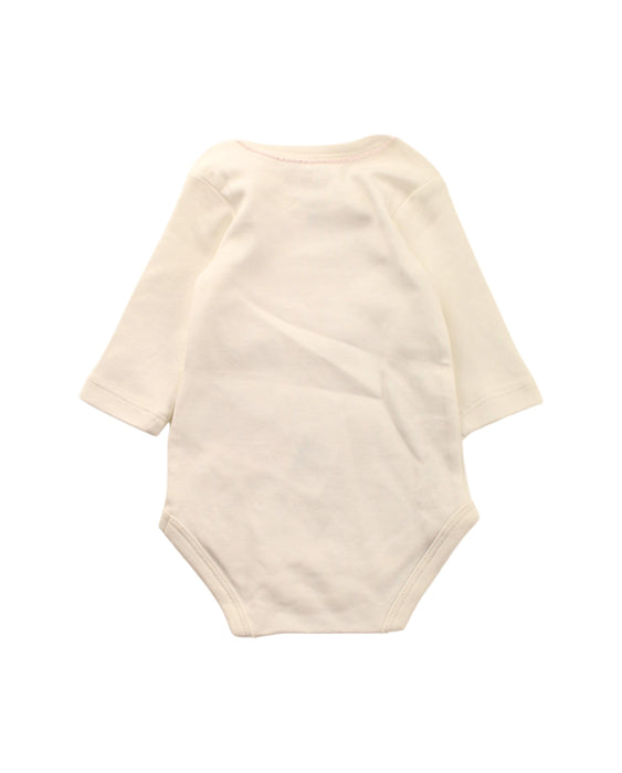 A White Long Sleeve Bodysuits from Chicco in size 0-3M for girl. (Back View)