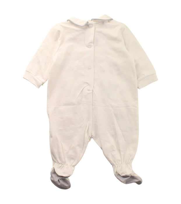 A White Onesies from Chicco in size 0-3M for neutral. (Back View)