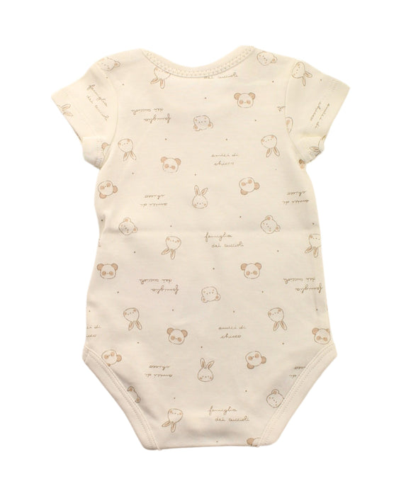 A White Short Sleeve Bodysuits from Chicco in size 0-3M for girl. (Back View)