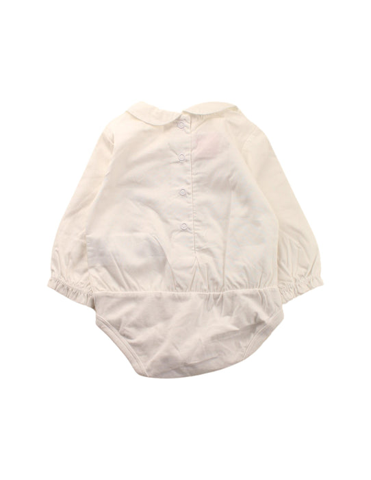 A White Long Sleeve Bodysuits from Chicco in size 0-3M for girl. (Back View)