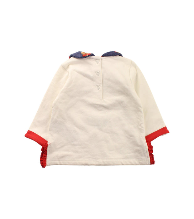 A White Long Sleeve Tops from Chicco in size 0-3M for girl. (Back View)