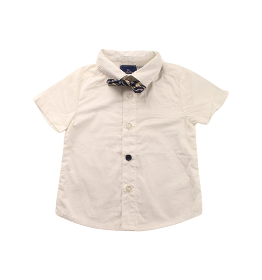 A White Short Sleeve Shirts from Chicco in size 6-12M for boy. (Front View)