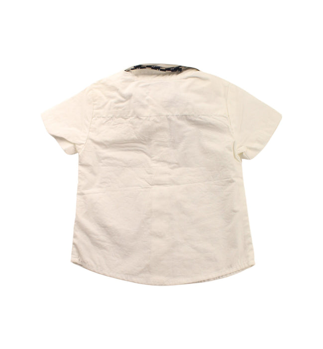 A White Short Sleeve Shirts from Chicco in size 6-12M for boy. (Back View)