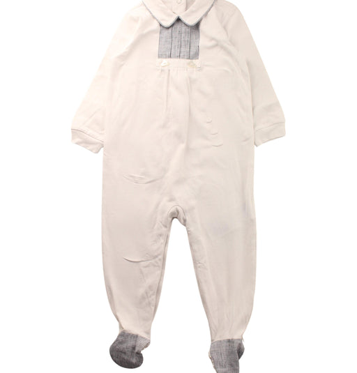 A White Onesies from Chicco in size 6-12M for boy. (Front View)