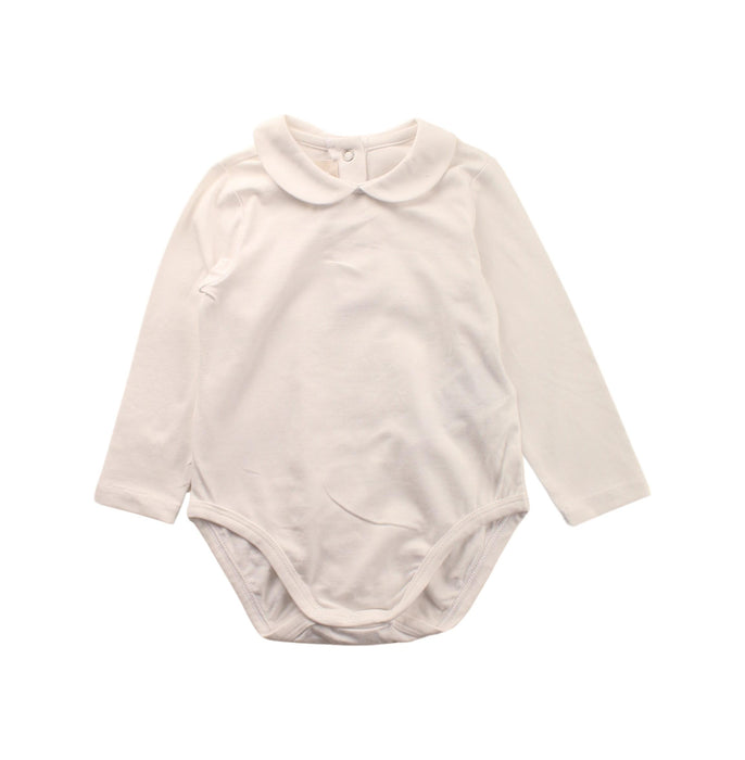 A White Long Sleeve Bodysuits from Chicco in size 6-12M for girl. (Front View)