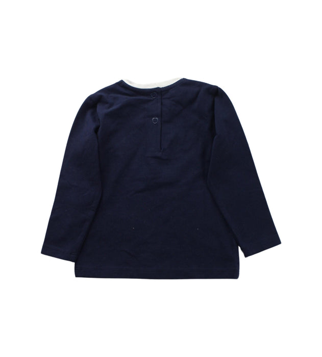 A Blue Long Sleeve T Shirts from Chicco in size 6-12M for girl. (Back View)