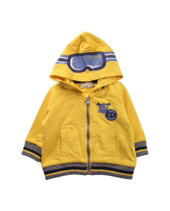 A Yellow Zippered Sweatshirts from Chicco in size 0-3M for boy. (Front View)