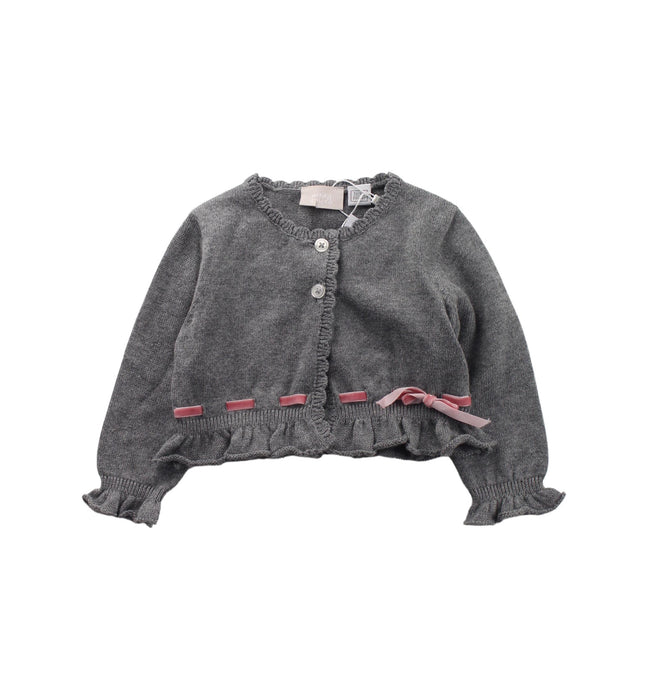 A Grey Cardigans from Chicco in size 0-3M for girl. (Front View)