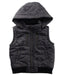 A Black Outerwear Vests from DKNY in size 6-12M for boy. (Front View)