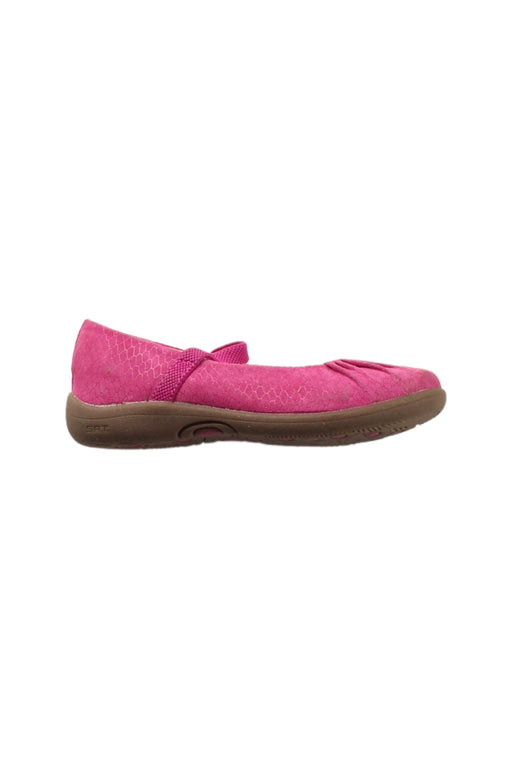 A Pink Flats from Stride Rite in size 3T for girl. (Front View)