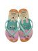 A Blue Flip Flops from Havaianas in size 5T for girl. (Back View)