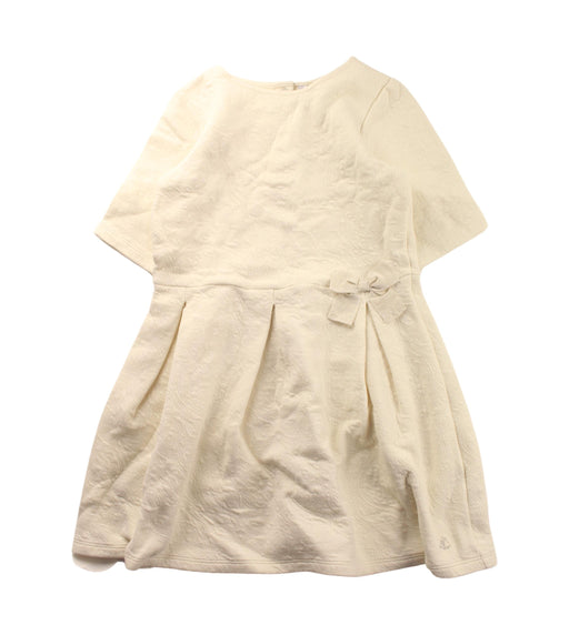 A White Short Sleeve Dresses from Petit Bateau in size 8Y for girl. (Front View)