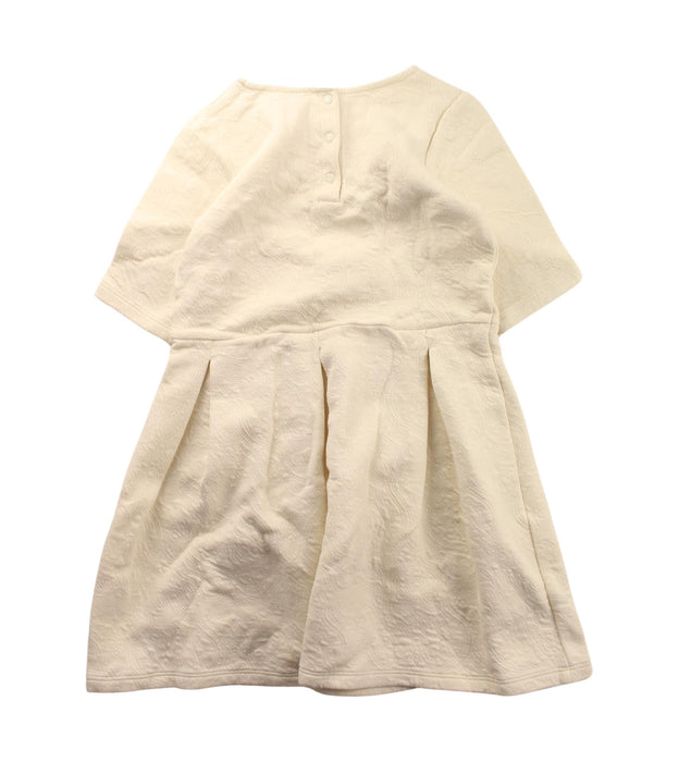 A White Short Sleeve Dresses from Petit Bateau in size 8Y for girl. (Back View)