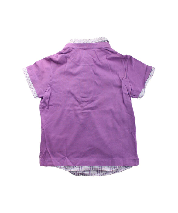 A Purple Short Sleeve Polos from Nicholas & Bears in size 4T for girl. (Back View)
