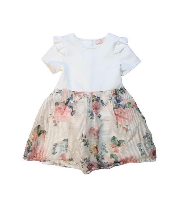 A Multicolour Short Sleeve Dresses from Lipsy London in size 4T for girl. (Front View)