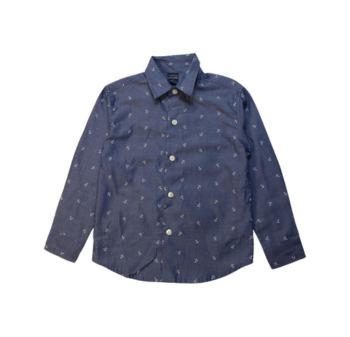 A Navy Long Sleeve Shirts from Nautica in size 4T for boy. (Front View)