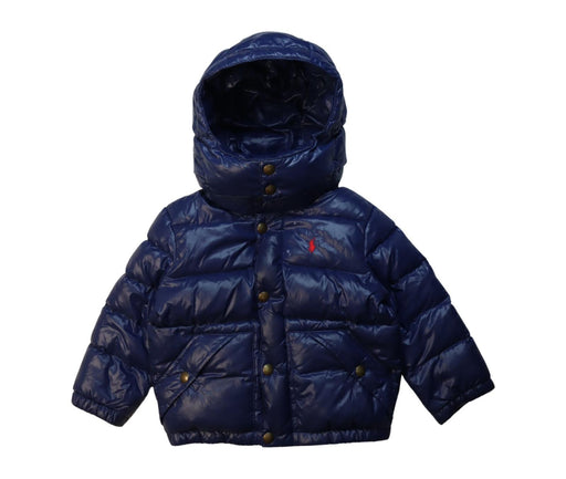 A Navy Puffer/Quilted Jackets from Polo Ralph Lauren in size 2T for boy. (Front View)