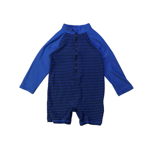 A Blue Swimsuits from Seed in size 12-18M for boy. (Front View)