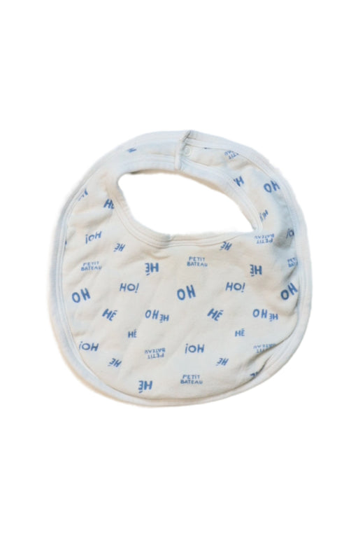 A White Bibs from Petit Bateau in size O/S for neutral. (Front View)