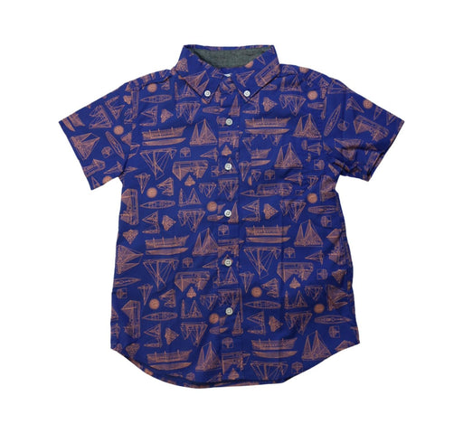 A Blue Short Sleeve Shirts from Crewcuts in size 4T for boy. (Front View)