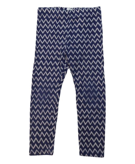 A Blue Leggings from Crewcuts in size 3T for girl. (Front View)