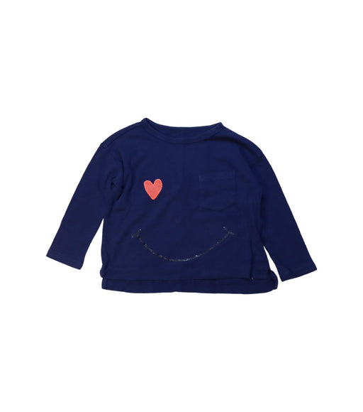 A Navy Long Sleeve T Shirts from Crewcuts in size 3T for girl. (Front View)