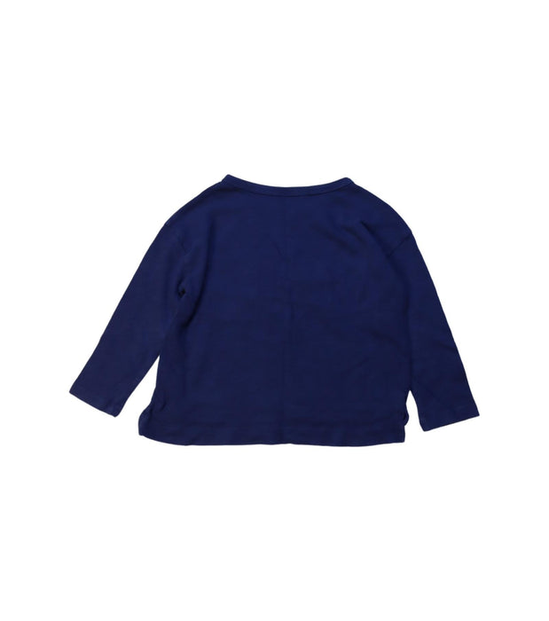 A Navy Long Sleeve T Shirts from Crewcuts in size 3T for girl. (Back View)