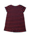 A Red Short Sleeve Dresses from Petit Bateau in size 3T for girl. (Back View)