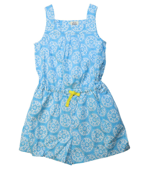 A Blue Sleeveless Rompers from Boden in size 5T for girl. (Front View)
