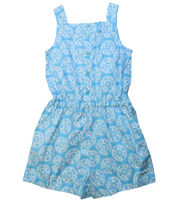 A Blue Sleeveless Rompers from Boden in size 5T for girl. (Back View)