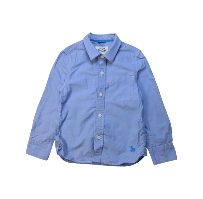 A Blue Long Sleeve Shirts from Boden in size 3T for boy. (Front View)