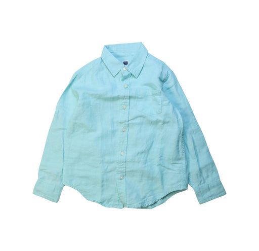 A Teal Long Sleeve Shirts from Janie & Jack in size 4T for boy. (Front View)