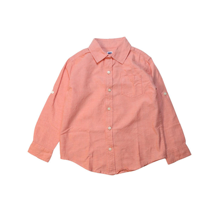 A Pink Long Sleeve Shirts from Janie & Jack in size 4T for boy. (Front View)